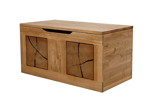 Woodroom Mori Truhe, Eiche, Braun, 80x40x40 cm von Woodroom