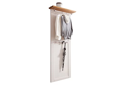 Woodroom Oslo Garderobe Garderobenpaneel Wandgarderobe, Kiefernholz, 79x210 cm von Woodroom