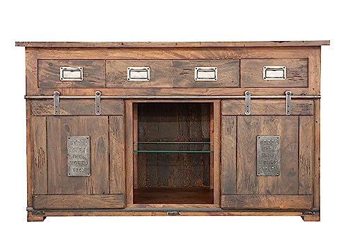 Woodroom Pali Sideboard, Mangoholz, BxHxT 150x90x45 cm von Woodroom