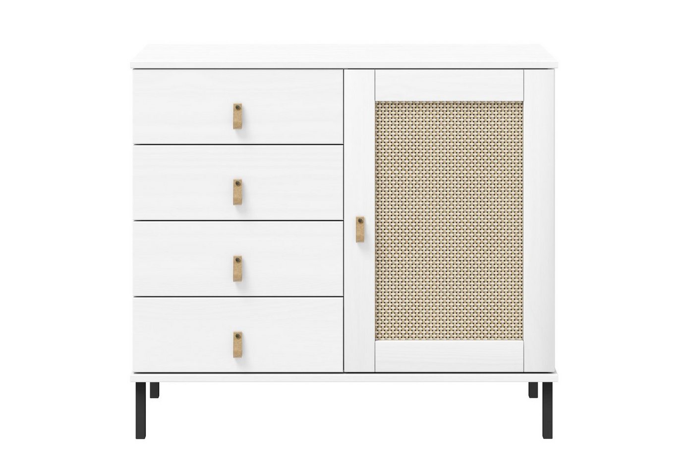 Woodroom Sideboard Valencia, Kiefer massiv lackiert, BxHxT 90x80x40 cm von Woodroom