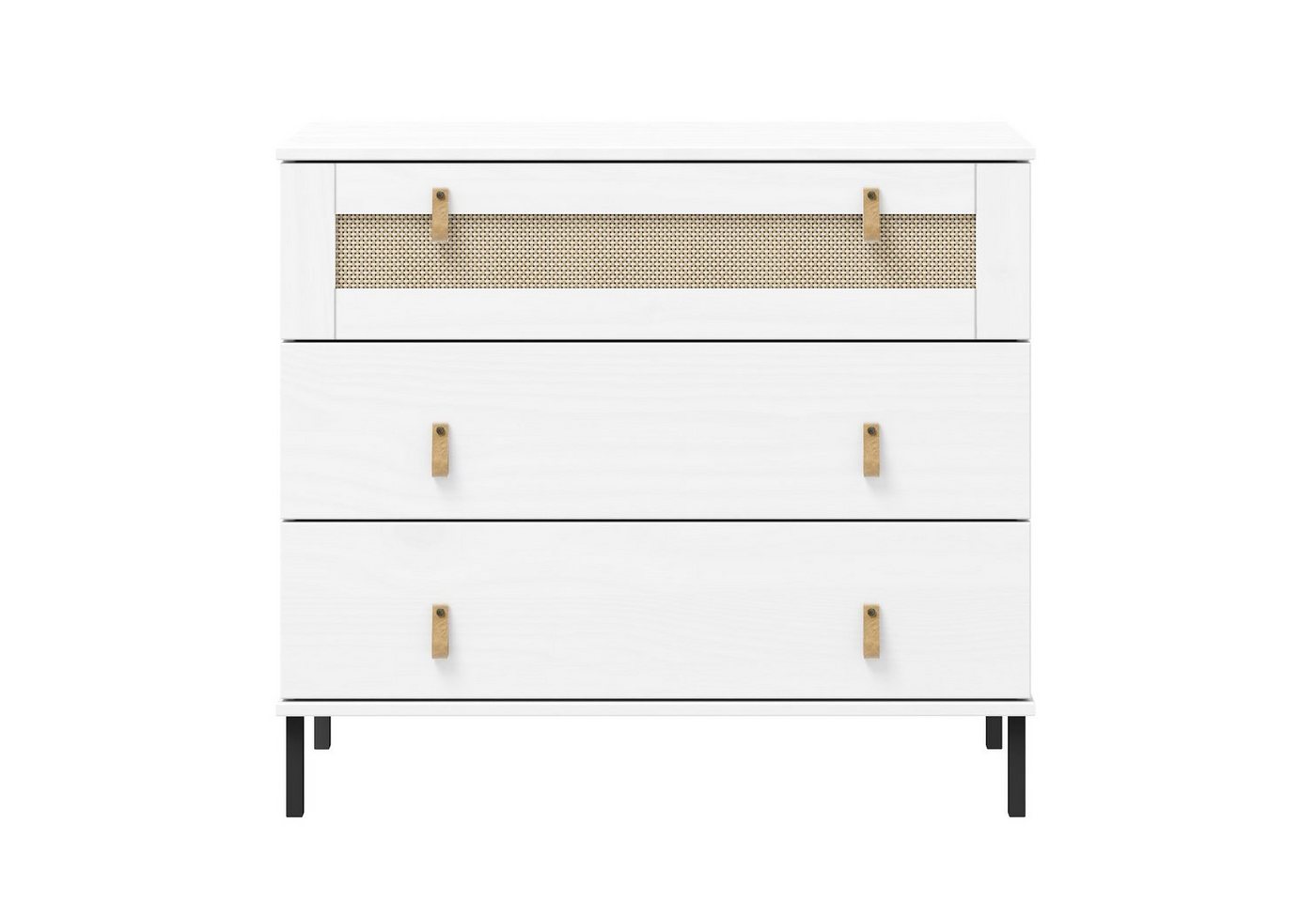 Woodroom Sideboard Valenica, Kiefer massiv lackiert, BxHXT 90x80x40 cm von Woodroom