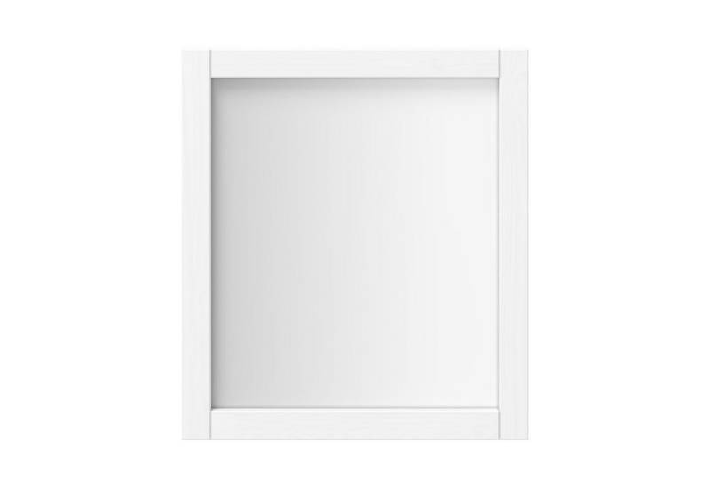 Woodroom Spiegel Valencia (Kiefer massiv lackiert, BxHxT 62x70x3 cm), Spiegel, Wandspiegel, schwarz und weiß von Woodroom