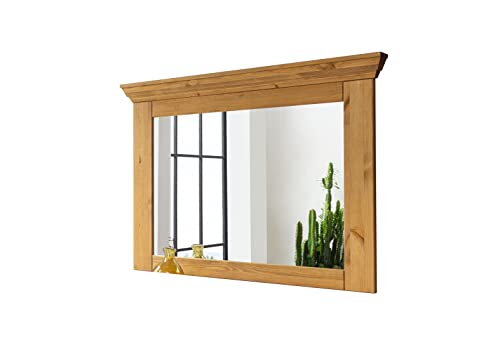 Woodroom Spiegel Visby in Kiefer massiv eichefarbig (BxHxT 108,6X 80x 22 cm) von Woodroom