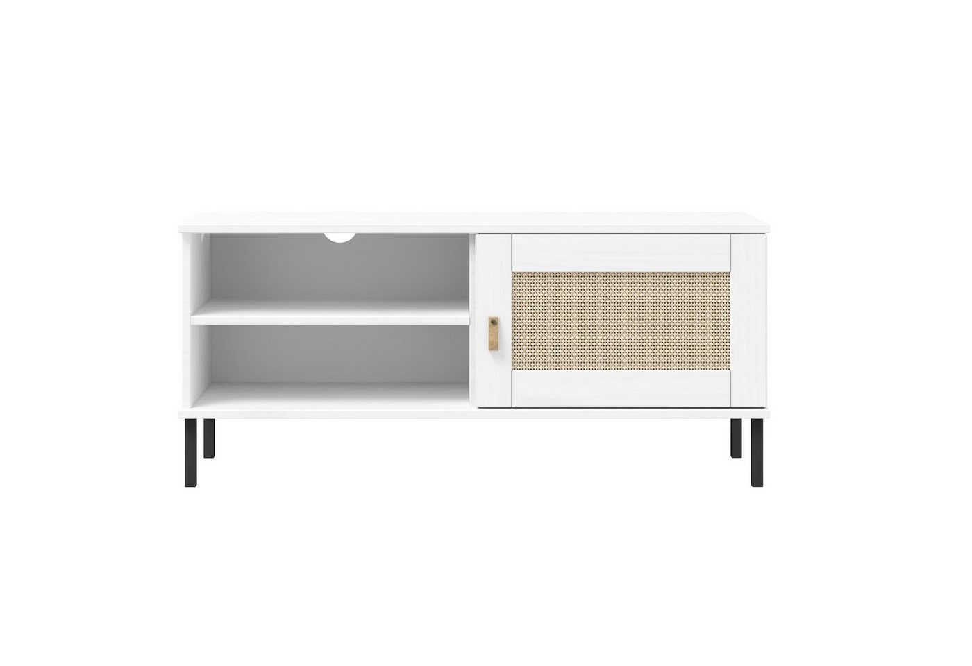 Woodroom TV-Board Valencia, Kiefer massiv lackiert, BxHxT 105x47x40 cm von Woodroom