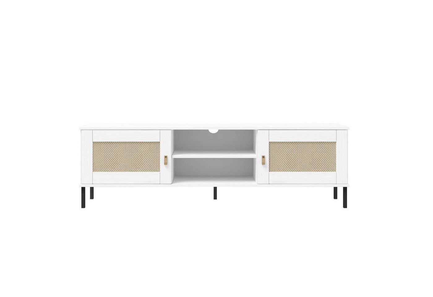 Woodroom TV-Board Valencia, Kiefer massiv lackiert, BxHxT 158x47x40 cm von Woodroom