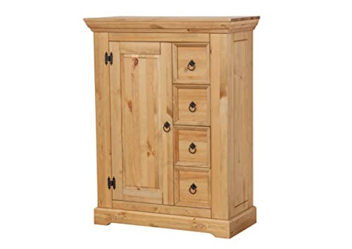 Woodroom Visby Brotschrank, Holz, Eichefarben, 91x120x42 cm von Woodroom