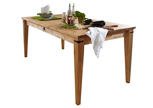 Woodroom Visby Esstisch, Kiefer, eichefarben, 180x90 cm von Woodroom