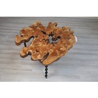 Live Edge Olivenbaum Erstaunliche Natürliche Form Wurzelholzplatte, Großer Couchtisch 86 X 75 cm von WoodsGate