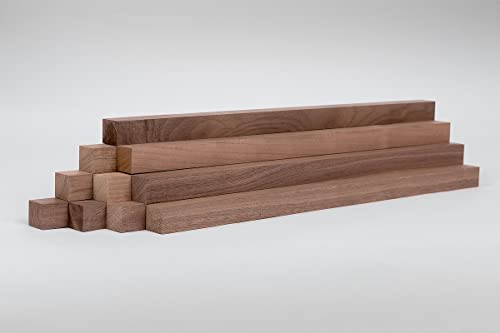 10er-Set Holzleiste - Nussbaum gehobelt - 20/20/500 mm von Woodsellers