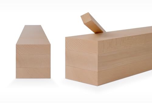 Leimholz - Buche nach Mass - 100/100mm/350-1000 mm (100 x 100 x 1000mm) von Woodsellers