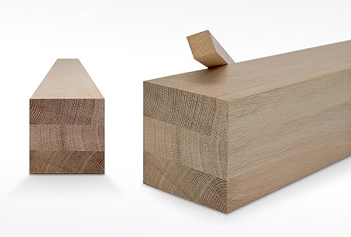 Leimholz - Eiche nach Mass - 120/120mm/350-1000 mm (120 x 120 x 800mm) von Woodsellers