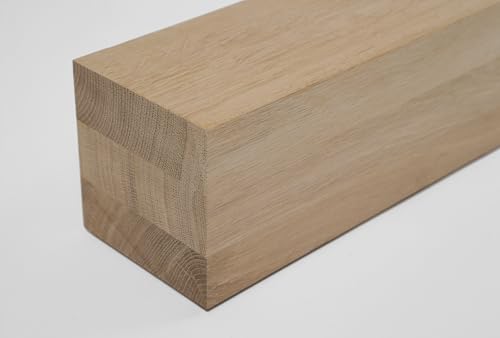 Leimholz - Eiche nach Mass - 80/80mm/350-1000 mm (Eiche, 80 x 80 x 800mm) von Woodsellers