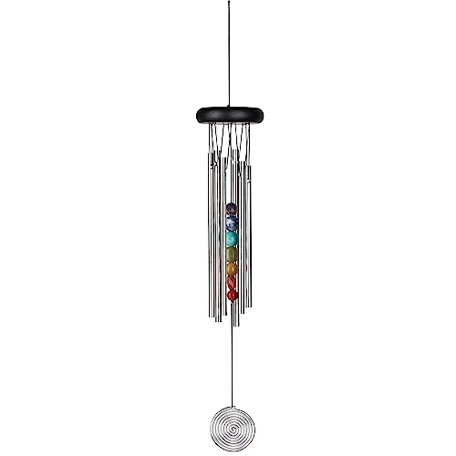 Woodstock Windspiel Chakra Chime, Silber, 46,9 cm von Woodstock Chimes