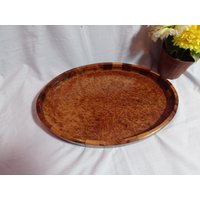 Amazing Wooden Tray Oval, Made Of Thuya Burl, Handmade Morocco Best Gift Fast Shipping, Wood Knot, Level Heigh von Woodthuya1999