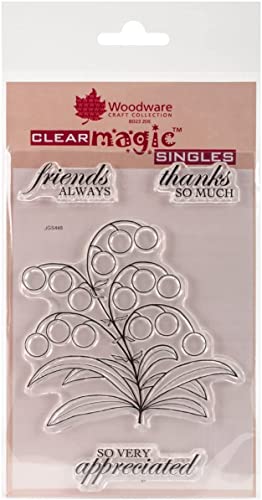 Woodware Jane Gill Clear Magic Stempel – Bubble Bloom – Melanie, acryl, durchsichtig, A6 von Woodware