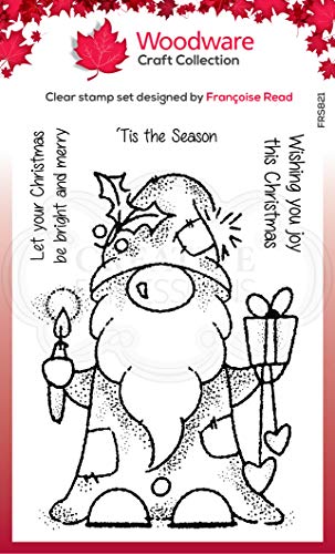 Woodware FRS821 Klare Seasonal GNOME-transparenter Photopolymer-Stempel, haftet an Acrylblöcken, dekoratives Zubehör für Karten, Journal, DIY-Basteln/Kunst, Durchsichtig, A6 von Woodware