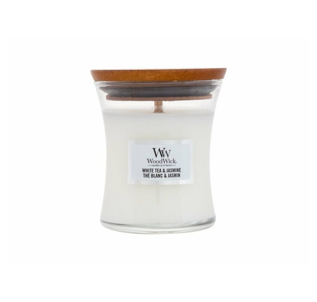 Woodwick Duftkerze White Tea & Jasmine Duftkerze 85 g von Woodwick