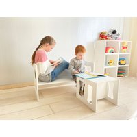 Montessori Tisch/stuhl, Kindertisch, Kinderstuhl, Multifunktionaler Montessori-Möbel, Kinderstuhl von WoodworkForKids