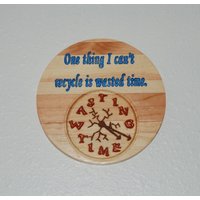 Wasted Time - Wasting Ziffernblatt Handbemaltes Motiv Aus Holz 13020 Wasted Time - Wasting Ziffernblatt Handbemaltes Motiv Aus Holz 13020 von WoodworkingByMikeB