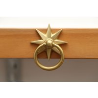 Messing Stern Ring Knauf/Gold Rückplatte Türgriff Schrankknauf Schubladenknauf Möbelbeschläge von WoodworkingCrafStore