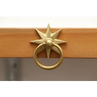 Messing Stern Ring Knauf/Gold Rückplatte Türgriff Schrank Schubladenknauf Möbelbeschläge von WoodworkingCrafStore