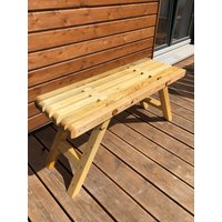 Gartenbank - Aus Upcycled Palette Holz -100% Handgefertigt Mit Handwerkzeugen, Beschichtet Leinöl Oder Schellack von WoodworkingManufact