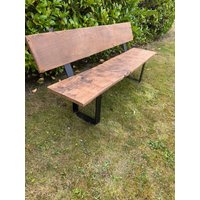 Einzigartige Gartenbank Altholz Bank Holzbank Sitzbank Für Drinnen & Draußen Eiche Hochzeitsgeschenk Massivholz von WoodworkinngMeyer