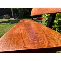 Gartenbank Bank Holzbank Sitzbank Für Drinnen & Draußen Sapeli Mahagoni Hochzeitsgeschenk Massivholz von WoodworkinngMeyer