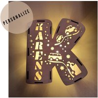 Custom Namensleuchte Für Kinderzimmer. Personalisiertes Letter Nachtlicht. Name Light. Kinderzimmer Lichter. Nachtlicht Kinder Veilleuse Pour Enfants von WoodyCraftLV