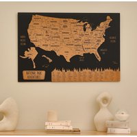 National Park Usa Karte Wohnung Dekor, Reise Mit Pins 5 National Park Usa Karte Wohnung Dekor, Reise Mit Pins 5 von WoodyWoodUA