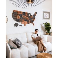 Us Holz Karte Wohnung Dekor 5. Jahrestag Geschenk, Über Bett Neues Zuhause Usa Wand Reise Einweihungsparty Geschenk von WoodyWoodUA