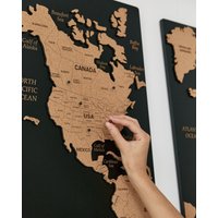 Weltkarte 3-Teiliges Wandkunst-Set - Perfekte Wandbehang Geschenk Zum 5 Weltkarte 3-Teiliges Wandkunst-Set - Perfekte Wandbehang Geschenk Zum 5 von WoodyWoodUA