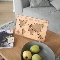 Weltkarte Mit Pins, Pinnwand Für Paare, Reise-Tracker, Wandkarte, Pinnwand, Wandkalender 2020 Weltkarte Mit Pins, Pinnwand Für Paare, Reise-Tracker, Wandkarte, Pinnwand, Wandkalender 2020 von WoodyWoodUA