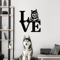 Husky Wandbehang Holzwandkunst. Siberian Personalisiertes Hundeschild. Holz Hundeportrait Liebe Dekor. Handgefertigtes Eltern Geschenk Für Zuhause von WoodyardStore