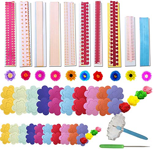 Woohome 143 Stück Papier Streifen Quilling Werkzeug Set, Papier Quilling Handgemachte Blumen Design Papier Kunst Quilling für Handwerk, Haus Dekoration von Woohome