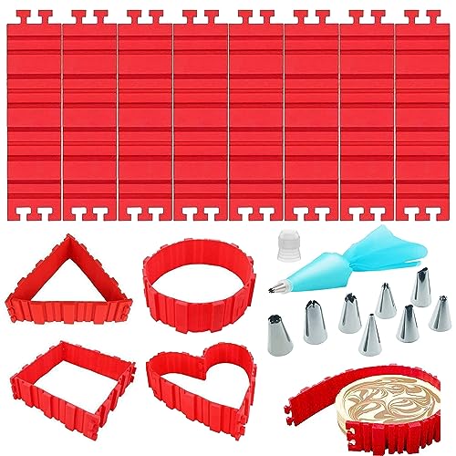 Woohome 18 Stück Silikon Backform Set Teiliges Spritztüllen Set für DIY Ihre Kuchen Jede Form, Dekorieren Kuchen Fondant Cupcakes Kuchen Cookies Gebäck Tools von Woohome