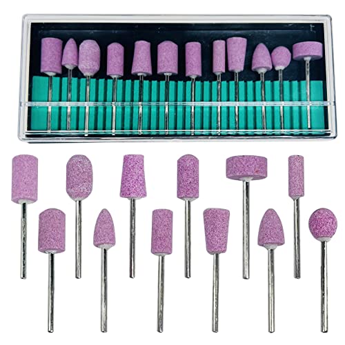 Woohome Polierscheibe, Grinding Stone Set, 12 Größen Zylinderform Schleifkörper Schleifsteine, Grinding Wheel Polishing Grinding Head Rotary Tool zum Polieren, Maniküre, Schleifen Woohome Polierscheibe, Grinding Stone Set, 12 Größen Zylinderform Schleifkörper Schleifsteine, Grinding Wheel Polishing Grinding Head Rotary Tool zum Polieren, Maniküre, Schleifen von Woohome