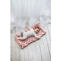 Grobstrick Decke, Baby Neugeborenen Decke Prop, Foto Prop, Kinderwagen Krippe Muttertagsgeschenk von WoolArtDesign