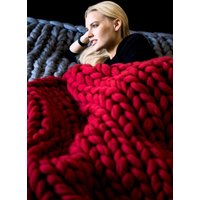 Luxuriöse Grobstrick Merino Wolle Decke - Weich & Gemütlich, Muttertagsgeschenk von WoolArtDesign