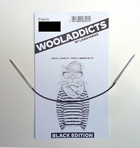 Wooladdicts Black Edition ! Classic Rundstricknadel 20 cm lang St. 2,5 mm von Butterfly