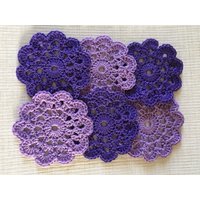 Gehäkeltes Untersetzer-Set, Sechs Gehäkelte Deckchen, Muttertagsgeschenk, Handgehäkelte Untersetzer Gehäkeltes Untersetzer-Set, Sechs Gehäkelte Deckchen, Muttertagsgeschenk, Handgehäkelte Untersetzer von WoolandCardsCrafts