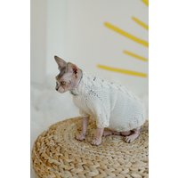 Sphynx Katzenkleid Haarlose Katze Strickkleidung Merinowolle Weiße Baumwoll-Katzenkleidung Sphynx Katzenkleid Haarlose Katze Strickkleidung Merinowolle Weiße Baumwoll-Katzenkleidung von WoolenWoolShop