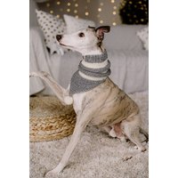 Wolle Großer Hundeschal Handgestrickter Greyhound Snood Hund Halswärmer Whippet Pom Schal Mit Reflektor Wolle Großer Hundeschal Handgestrickter Greyhound Snood Hund Halswärmer Whippet Pom Schal Mit Reflektor von WoolenWoolShop