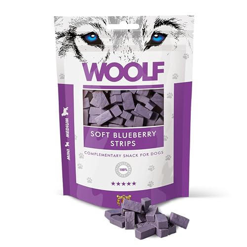 Woolf weiche Heidelbeerstreifen (Heidelbeere mit Huhn, 1 x 100g) von Woolf