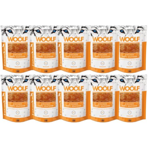 Woolf Hühnchen & Meeresfrüchte (Huhn & Meeresfrüchte, 10 x 100g) von Woolf