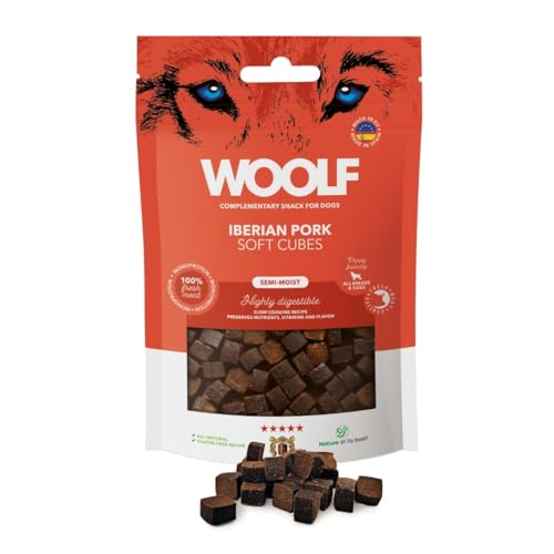 Woolf Soft Cubes – Ergänzende Snacks für Hunde Halbfeuchte und glutenfreie Hundeleckerli mit natürlichen Inhaltsstoffen Mono-Protein-Formel Für Hunde und Welpen geeignet (Iberisches Schweinefleisch Woolf Soft Cubes – Ergänzende Snacks für Hunde Halbfeuchte und glutenfreie Hundeleckerli mit natürlichen Inhaltsstoffen Mono-Protein-Formel Für Hunde und Welpen geeignet (Iberisches Schweinefleisch von Woolf
