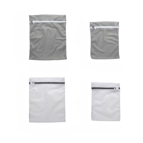 Woolite 4er-Pack Active Wear Kulturbeutel-Set | Set beinhaltet 2 große Taschen und 2 mittelgroße Taschen | Schützt Kleidung | Wäschezubehör | verschiedene Farben von Woolite
