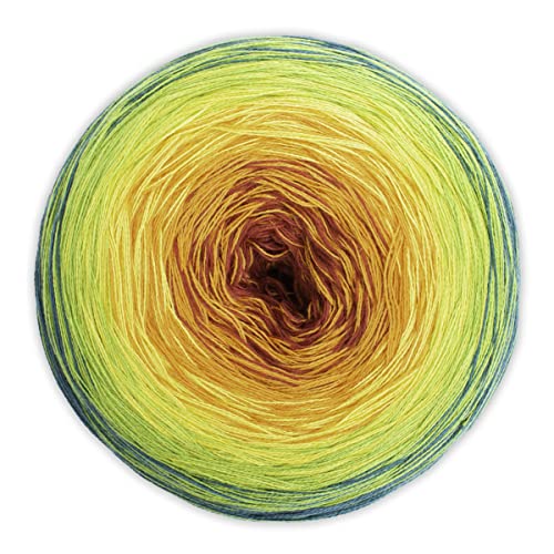 Farbverlaufsgarn Bobbel 4-fädig 1000m, Woolly Hugs Bobbel Cotton XXL color 606, zum Stricken oder Häkeln, 250g von Woolly Hugs
