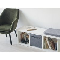 Aufbewahrungsbox Mit Ledergriffen/Filzkorb 13x13x13 Passend Für Expedit Und Kallax Aufbewahrungskorb Aus Filz Box Nach Maß von WoollyClouds