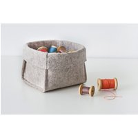 Сozy Aufbewahrungsbehälter/2Er Set Korb Für Kleinigkeiten Haushaltsaufbewahrung Filzbox 13 cm B X T 10 H von WoollyClouds